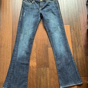 Women's Blue Jeans with Studded Details-NWT